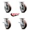 Service Caster 8 Inch Kingpinless Poly on Polyolefin Wheel Swivel Caster Set with 2 Brakes SCC SCC-KP30S820-PPUR-2-SLB-2 - alternate 5